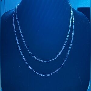 20 or 22 inch Figaro solid 925 sterling silver chain brand new